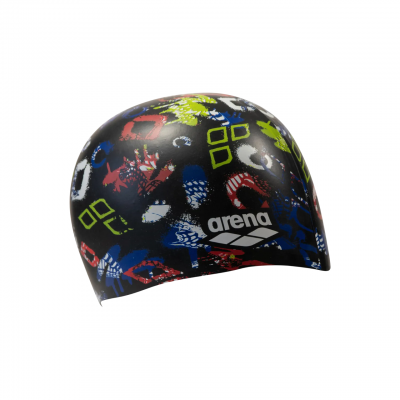 Шапочка для плавання дитяча Arena PRINT JR (94171-245) 6-12 років чорна Шапочка для плавання дитяча Arena PRINT JR (94171-245) 6-12 років чорна