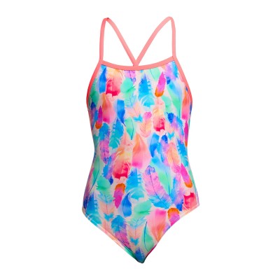 Дитячий спортивний купальник Funkita Girl's Tie Me Tight One Piece Tickle Pink (FKS036G72155) розмір 12 рожевий пір'я Дитячий спортивний купальник Funkita Girl's Tie Me Tight One Piece Tickle Pink (FKS036G72155) розмір 12 рожевий пір'я