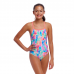Дитячий спортивний купальник Funkita Girl's Tie Me Tight One Piece Tickle Pink (FKS036G72155) розмір 10 рожевий пір'я