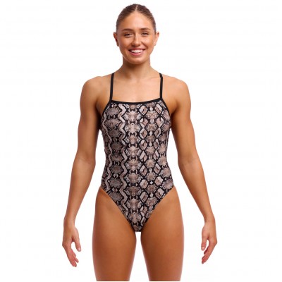 Жіночий купальник Funkita Ladies Tie Me Tight One Piece Rattle Racer (FKS036L72147) розмір 12 чорний