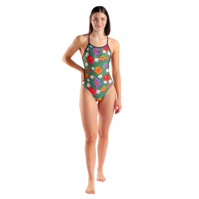 Жіночий спортивний купальник для плавання Arena SWIMSUIT TIE BACK (010172-670) розмір 38, зелений Жіночий спортивний купальник для плавання Arena SWIMSUIT TIE BACK (010172-670) розмір 38, зелений