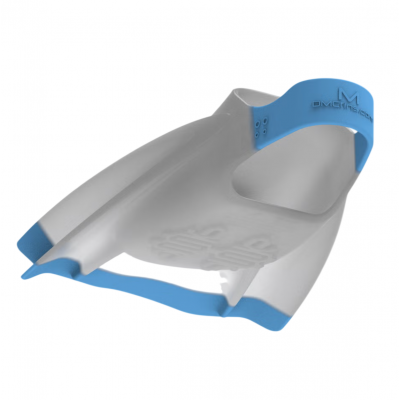 Ласти для плавання короткі із відкритою п'ятою Speedo DMC Elite FIN (8-00536201653) біло-блакитні розмір 39 (M)