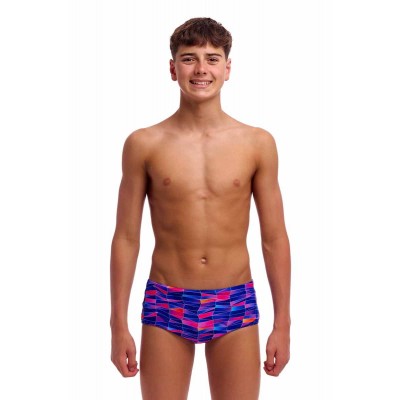 Дитячі плавки Funky Trunks Boy's Sidewinder Trunks Warped Waves (FTS015B72222) розмір 26 (10-11 років) фіолетові