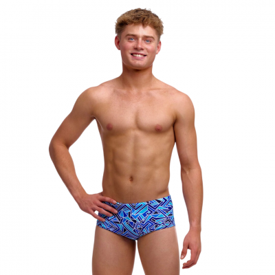 Дитячі плавки Funky Trunks Boy's Sidewinder Trunks Blue Bits (FTS015B72291) розмір 28 (12-13 років) блакитний