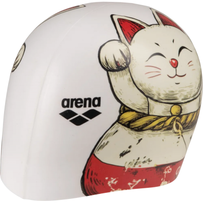 Шапочка для плавання Arena HD CAP (005572-270) біла з котом Шапочка для плавання Arena HD CAP (005572-270) біла з котом
