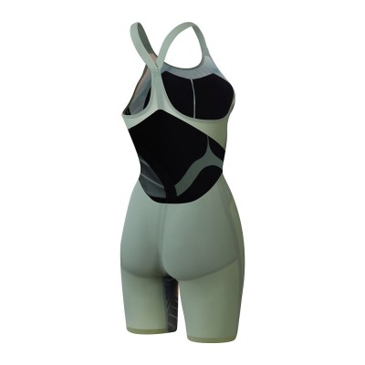 Стартовый женский гидрак для плавания Speedo Womens Fastskin LZR Pure Valor 2.0 Openback Kneeskin с открытой спиной (8-15859H786) зеленый размер 25