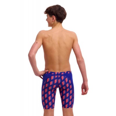 Плавки довгі джамери для плаванння Funky Trunks Boy's Flash Training Jammers (FTS003B72087) розмір 28 (12-13 років) з блискавкою