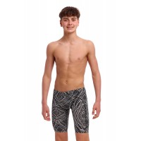 Плавки длинные джамеры для плавания Funky Trunks Boy's Space Signals Training Jammers (FTS003B72097) размер 24 (8-9 лет) черные