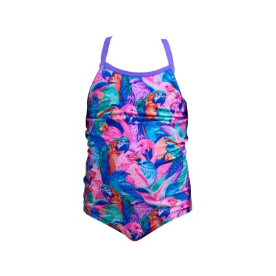 Дитячий купальник для плавання Funkita Toddler Girl's Printed One Piece Birds Gone Wild (FKS022G7188106) на 6 років блакитний