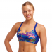 Жіночий топ для плавання Funkita Ladies Hold Steady Crop Top Palm A Lot (FKS055L71733) розмір 14 синій