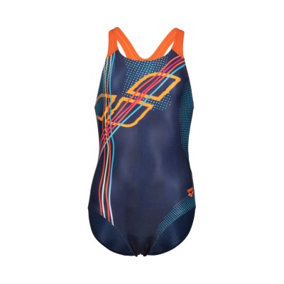 Дитячій купальник Arena Girl's Swimsuit Swim Pro Back (005084-730) темно-синій розмір 8-9 років