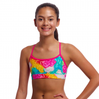 Дитячій топ для плавання Funkita Girl's Swim Crop Top Cloudy Colours (FKS065G72077) розмір 10 рожевий