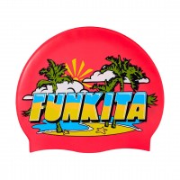 Шапочка для плавания Funkita Silicone Swimming Cap Icypop Beach (FS990034500) красная