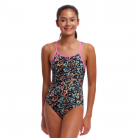 Дитячий купальник Funkita Girl's Diamond Back One Piece Copper Cluster (FKS033G72149) розмір 14 рожевий