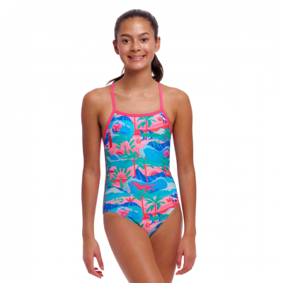 Дитячій купальник Funkita Girl's Strapped In One Piece Dudette (FKS034G72153) розмір 10 рожевий