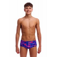 Дитячі плавки Funky Trunks Boy's Sidewinder Trunks Warped Waves (FTS015B72222) розмір 28 (12-13 років) фіолетові