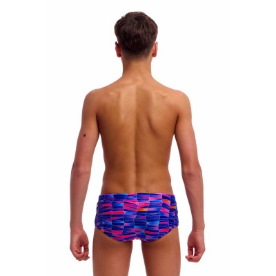 Дитячі плавки Funky Trunks Boy's Sidewinder Trunks Warped Waves (FTS015B72222) розмір 28 (12-13 років) фіолетові
