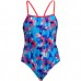 Жіночий купальник Funkita Ladies Single Strap One Piece Messy Messy Messy (FKS030L72252) розмір 12 синій