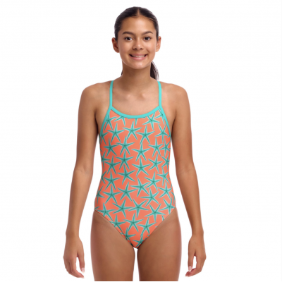 Дитячій купальник для плавання Funkita Girl's Single Strap One Piece Stars Below (FKS030G72220) розмір 14 із зірочками