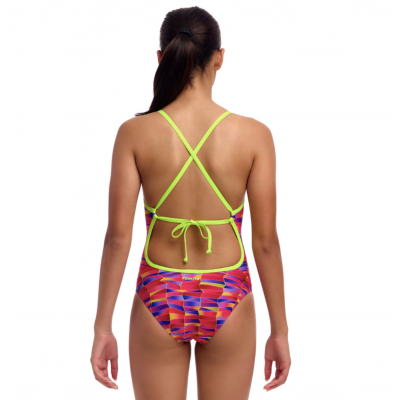 Дитячий купальник для плавання Funkita Girl's Tie Me Tight One Piece Wriggle Walls (FKS036G72223) розмір 10 червоний Дитячий купальник для плавання Funkita Girl's Tie Me Tight One Piece Wriggle Walls (FKS036G72223) розмір 10 червоний