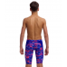 Дитячі плавки довгі джамери для плаванння Funky Trunks Boy's Warped Waves Training Jammers (FTS003B72222) розмір 26 (10-11 років) Викривлені хвилі