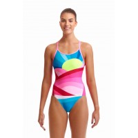 Жіночий купальник Funkita Ladies Diamond Back One Piece Summit Sunset (FS11L71327) розмір 8 рожевий