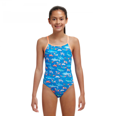 Дитячій купальник Funkita Girl's Diamond Back One Piece Fin Swimming (FKS033G71891) розмір 10 блакитний