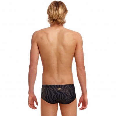 Чоловічі плавки Funky Trunks Men's Sidewinder Trunks Gold Weaver (FTS015M71943) розмір 36 чорні