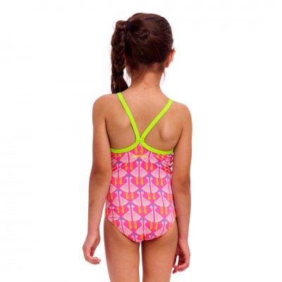 Дитячий купальник для плавання Funkita Toddler Girl's Printed One Piece Duck Duck Goose (FKS022G72175) на 4 років рожевий