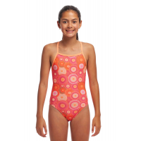 Дитячий спортивний купальник Funkita Girl's Tie Me Tight One Piece Ahelhe (FKS036G72003) розмір 8 Помаранчевий