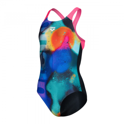 Дитячій купальник Arena Girl's SPRAY PAINT SWIMSUIT SWIM PRO (010286-590) темно-синій розмір 6-7 років Дитячій купальник Arena Girl's SPRAY PAINT SWIMSUIT SWIM PRO (010286-590) темно-синій розмір 6-7 років
