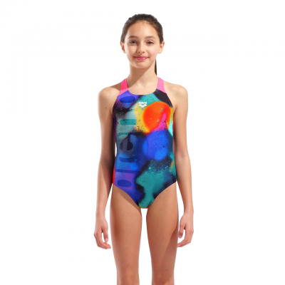 Дитячій купальник Arena Girl's SPRAY PAINT SWIMSUIT SWIM PRO (010286-590) темно-синій розмір 6-7 років Дитячій купальник Arena Girl's SPRAY PAINT SWIMSUIT SWIM PRO (010286-590) темно-синій розмір 6-7 років
