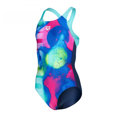 Дитячій купальник Arena Girl's SPRAY PAINT SWIMSUIT SWIM PRO BACK (010286-740) темно-синій розмір 6-7 років Дитячій купальник Arena Girl's SPRAY PAINT SWIMSUIT SWIM PRO BACK (010286-740) темно-синій розмір 6-7 років