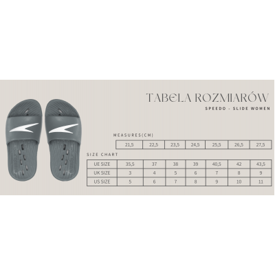 Жіночі тапочки для басейну SPEEDO SLIDES ONE PIECE AF (8-1223016706) 37 розмір кремові