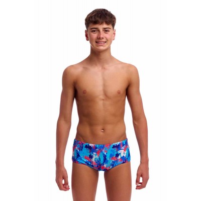 Дитячі плавки Funky Trunks Boy's Sidewinder Trunks Messy Messy Messy (FTS015B72252) розмір 26 (10-11 років) блакитні