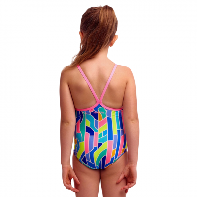 Дитячий купальник для плавання Funkita Toddler Girl's Printed One Piece Pillared (FKS022G72293) на 4 роки синій