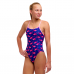 Дитячий купальник Funkita Girl's Diamond Back One Piece Flocked Up (FKS033G72303) з фламінго розмір 8 (8-9 років)