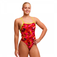 Жіночий купальник Funkita Ladies Strapped In One Piece Saucy Sonar (FKS034L72308) розмір 10 червоний
