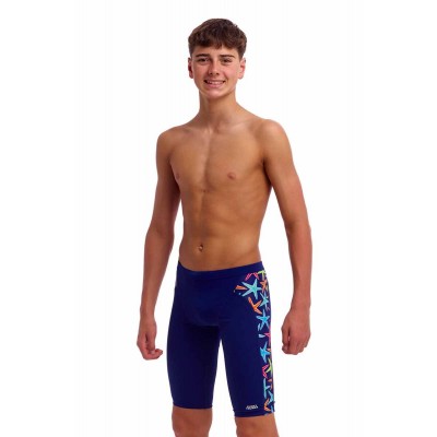 Дитячі плавки довгі джамери для плаванння Funky Trunks Boy's Starry Night Training Jammers (FTS003B72218) розмір 26 (10-11 років) зірочки