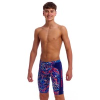 Плавки довгі джамери для плавання Funky Trunks Boy's Mad Cat Training Jammers (FTS003B72236) розмір 28 (12-13 лет) Скажений комплект
