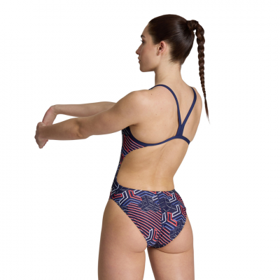 Женский спортивный купальник Arena Kikko Pro Challenge Back Swimsuit (005902-417) размер 42 синий