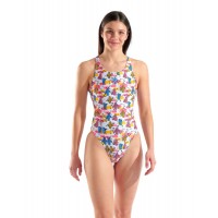 Жіночий спортивний купальник для плавання Arena Women's Desert Swimsuit Swim Tech Back (010213-101) білий розмір 36