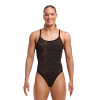 Жіночий купальник Funkita Ladies Diamond Back One Piece Gold Weaver (FKS033L71943) розмір 8 чорний