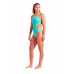 Жіночий спортивний купальник для плавання Arena ONE BIGLOGO ONE PIECE (001198-839) розмір 40, Бірюзовий