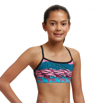 Дитячій топ для плавання Funkita Girl's Swim Crop Top Wild Things (FKS065G71805) розмір 10 синій