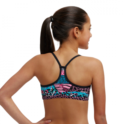 Дитячій топ для плавання Funkita Girl's Swim Crop Top Wild Things (FKS065G71805) розмір 10 синій