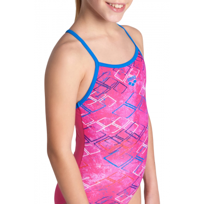 Дитячій купальник Arena Girl's Daly Swimsuit Light Drop Back (003294-980) рожевий розмір 10-11 років