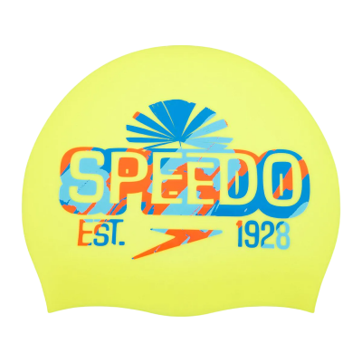 Шапочка для плавання Speedo SLOGAN PRT CAP AU/AF/AM (8-0838517618) салатова