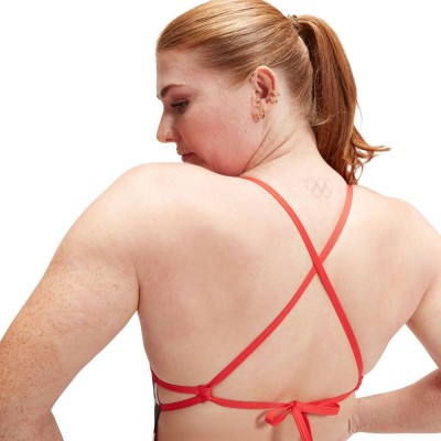 Жіночий купальник Speedo Allover Digital Tie Back Swimsuit (8-1284116620) розмір 34 білий