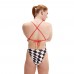 Жіночий купальник Speedo Allover Digital Tie Back Swimsuit (8-1284116620) розмір 34 білий